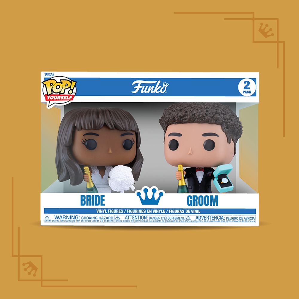 Dark Tan background featuring Funko POP! Yourself 2-Pack